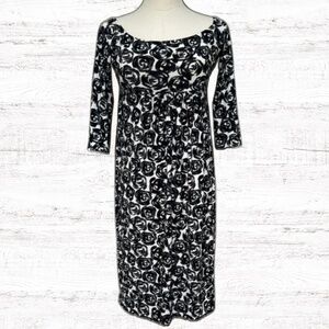 { Norma Kamali } - Black and White Floral Dress